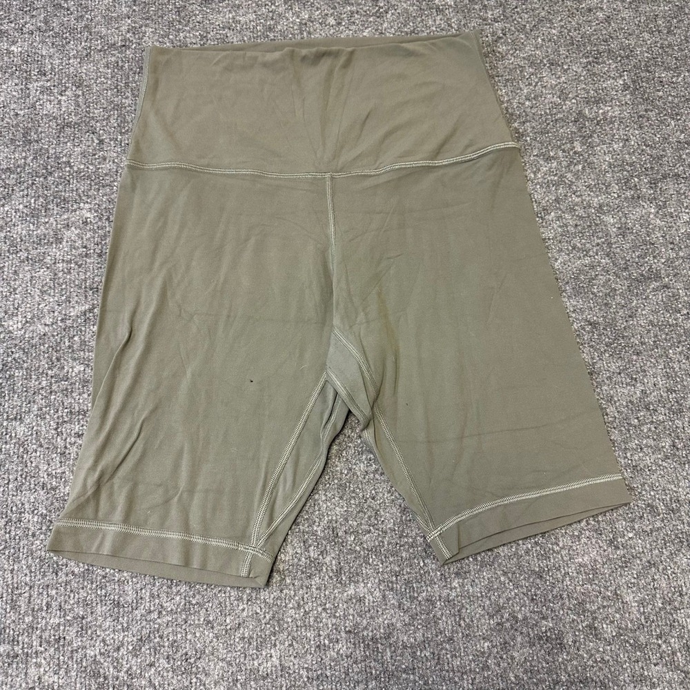 Lululemon Biker Shorts Womens Size 4 Olive Green High Rise Align 8" Athletic